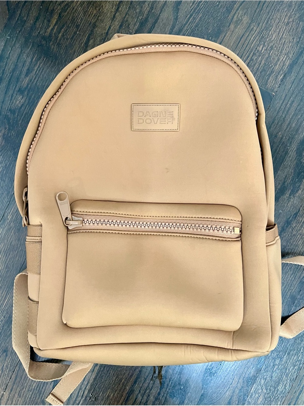 Dagne Dover Medium Dakota Backpack Camel Neoprene Travel Work Bag